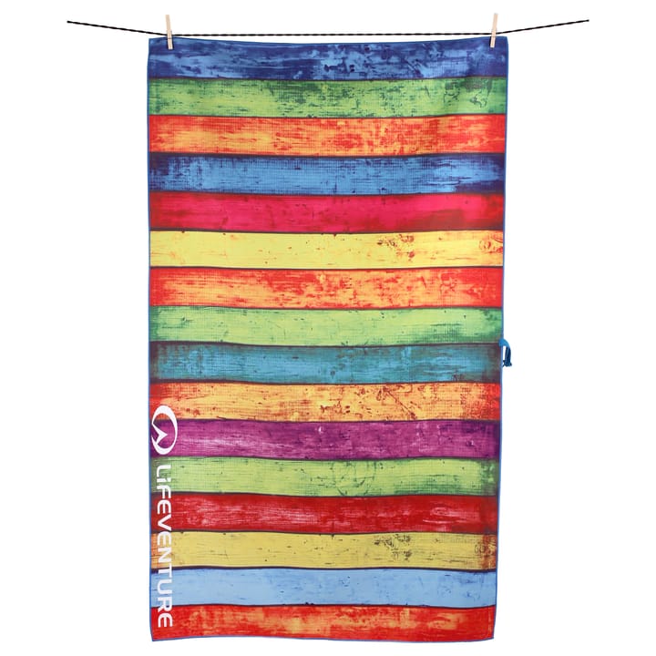 Softfibre Trek Towel Printed Striped Planks Lifeventure