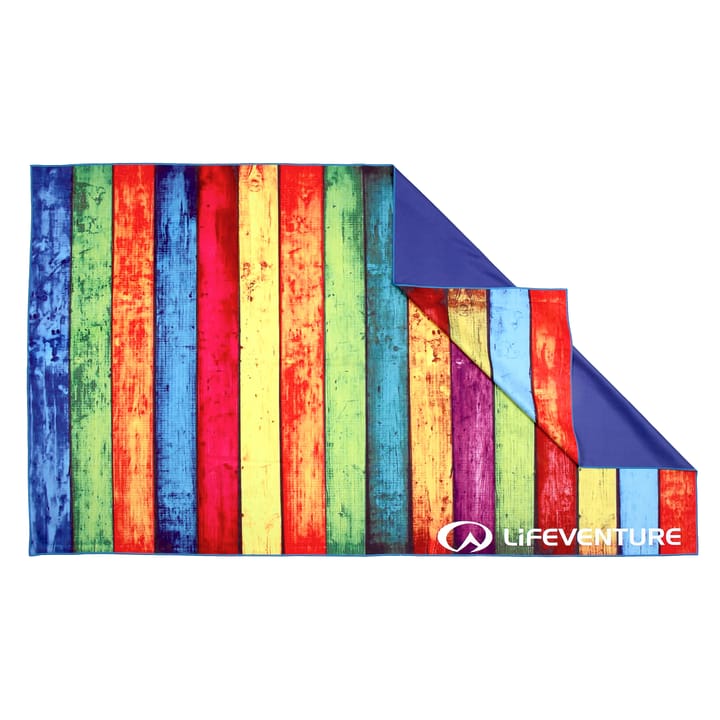 Lifeventure Softfibre Trek Towel Printed Striped Planks Lifeventure