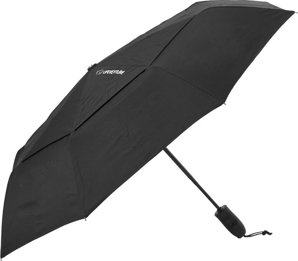 Lifeventure Trek Umbrella - Medium Black Övrig utrustning Sort OneSize