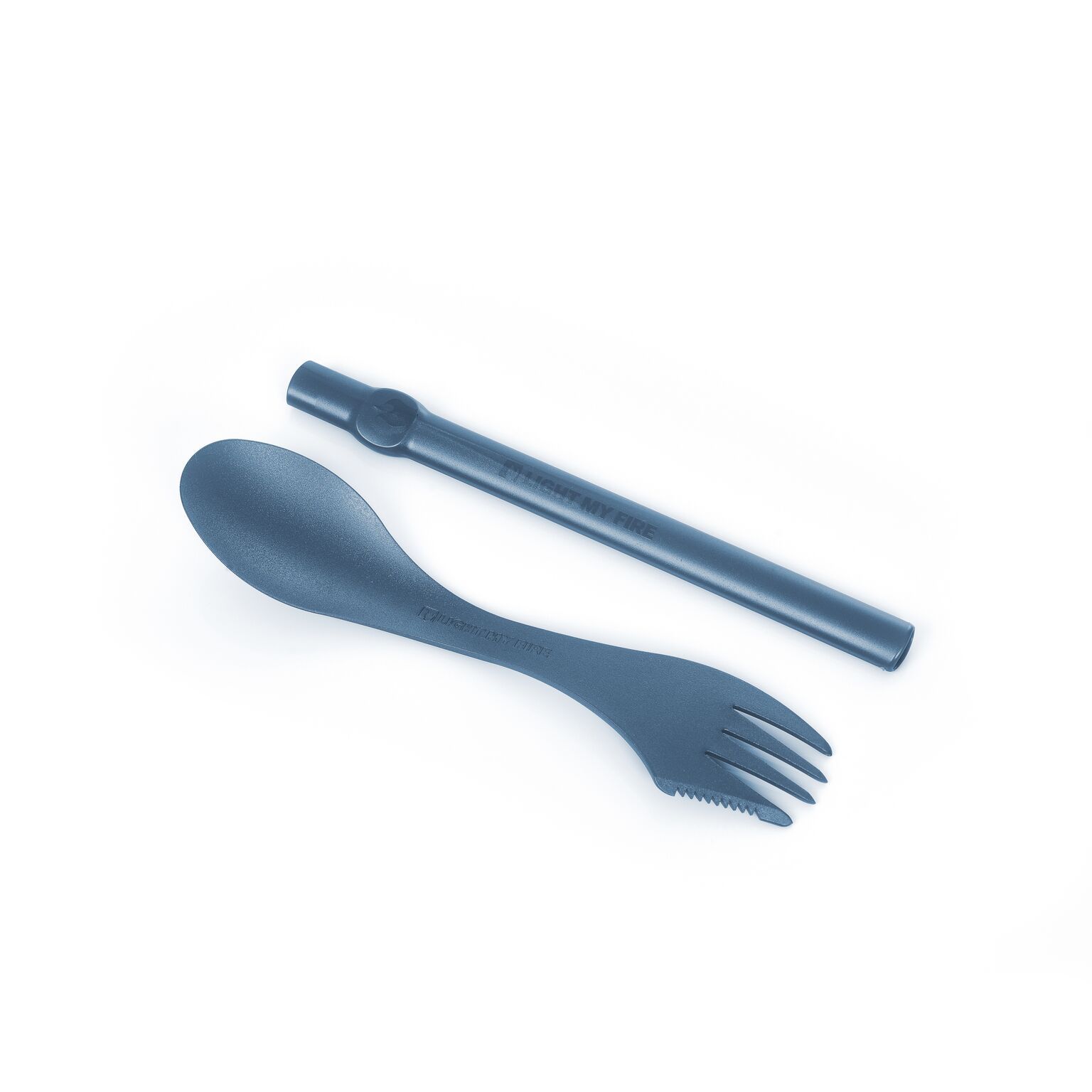 Spork n Straw Bio  Hazy Blue