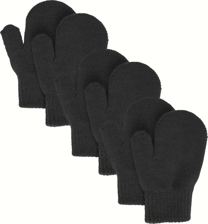 Kids' Åsbro Magic Mitten 3-Pack Black