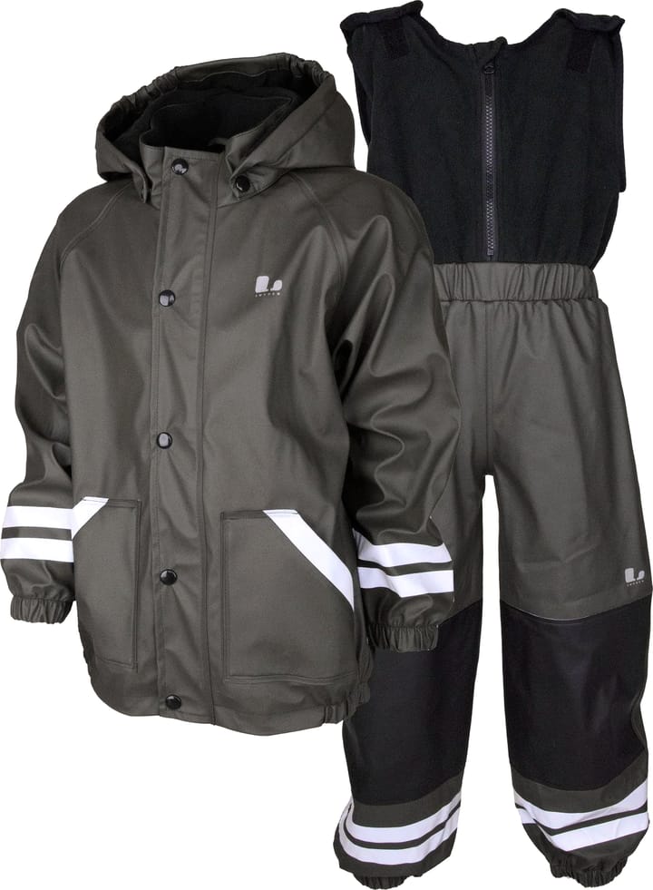 Lindberg Kids' Fagerhult Rain Set Fleece Anthracite Lindberg
