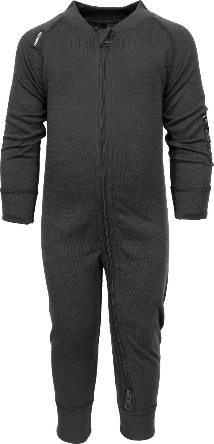 Kids' Merino Overall  Black Melange Lindberg