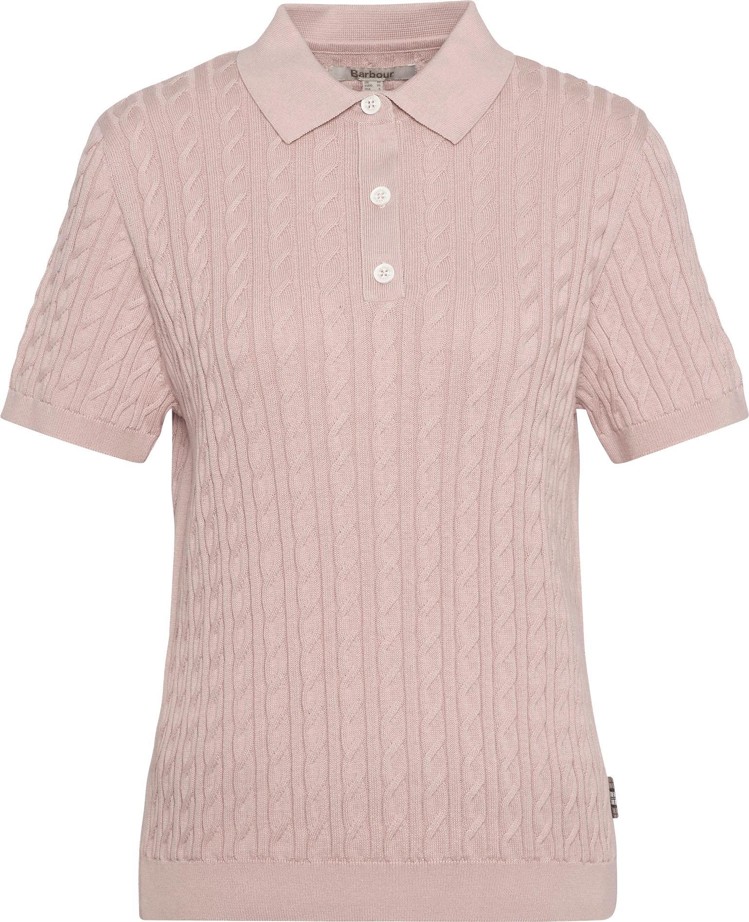 Barbour Women's Barbour Hartland Knitted Polo Jumper Primrose Pink