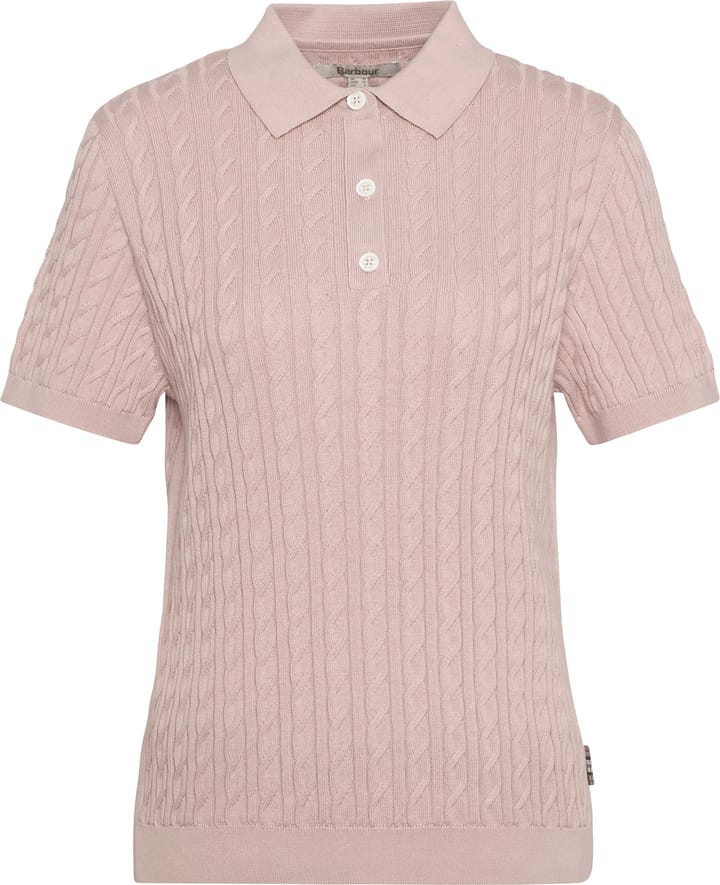 Barbour Women's Barbour Hartland Knitted Polo Jumper Primrose Pink Barbour