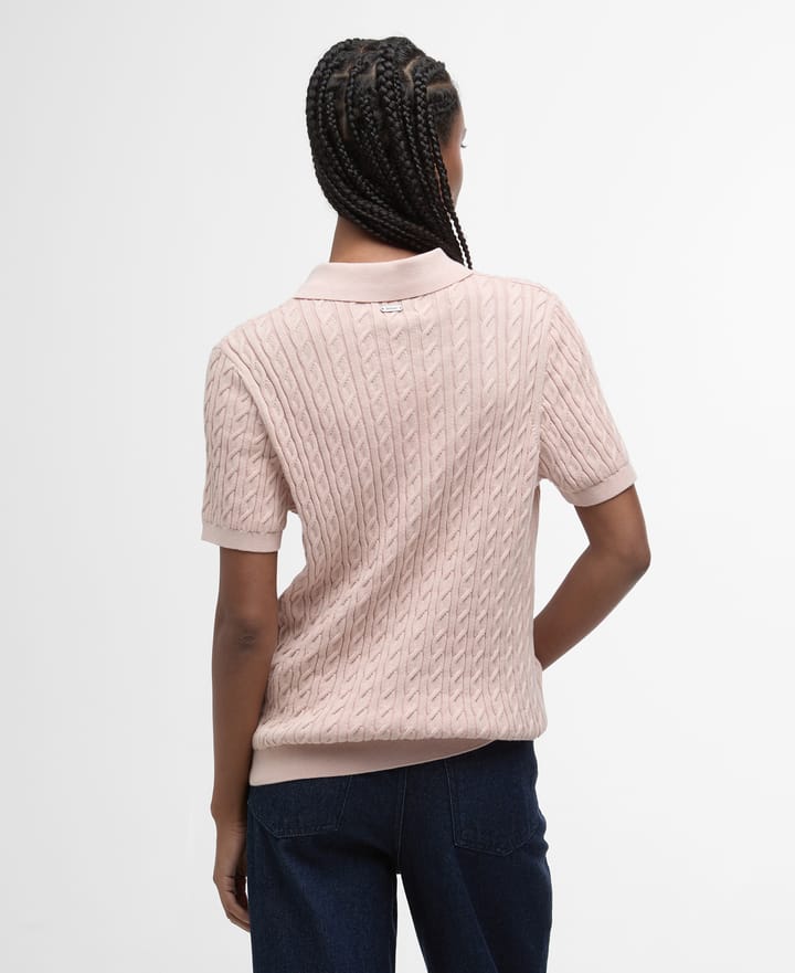 Barbour Women's Barbour Hartland Knitted Polo Jumper Primrose Pink Barbour Barbour Women's Barbour Hartland Knitted Polo Jumper Primrose Pink Barbour