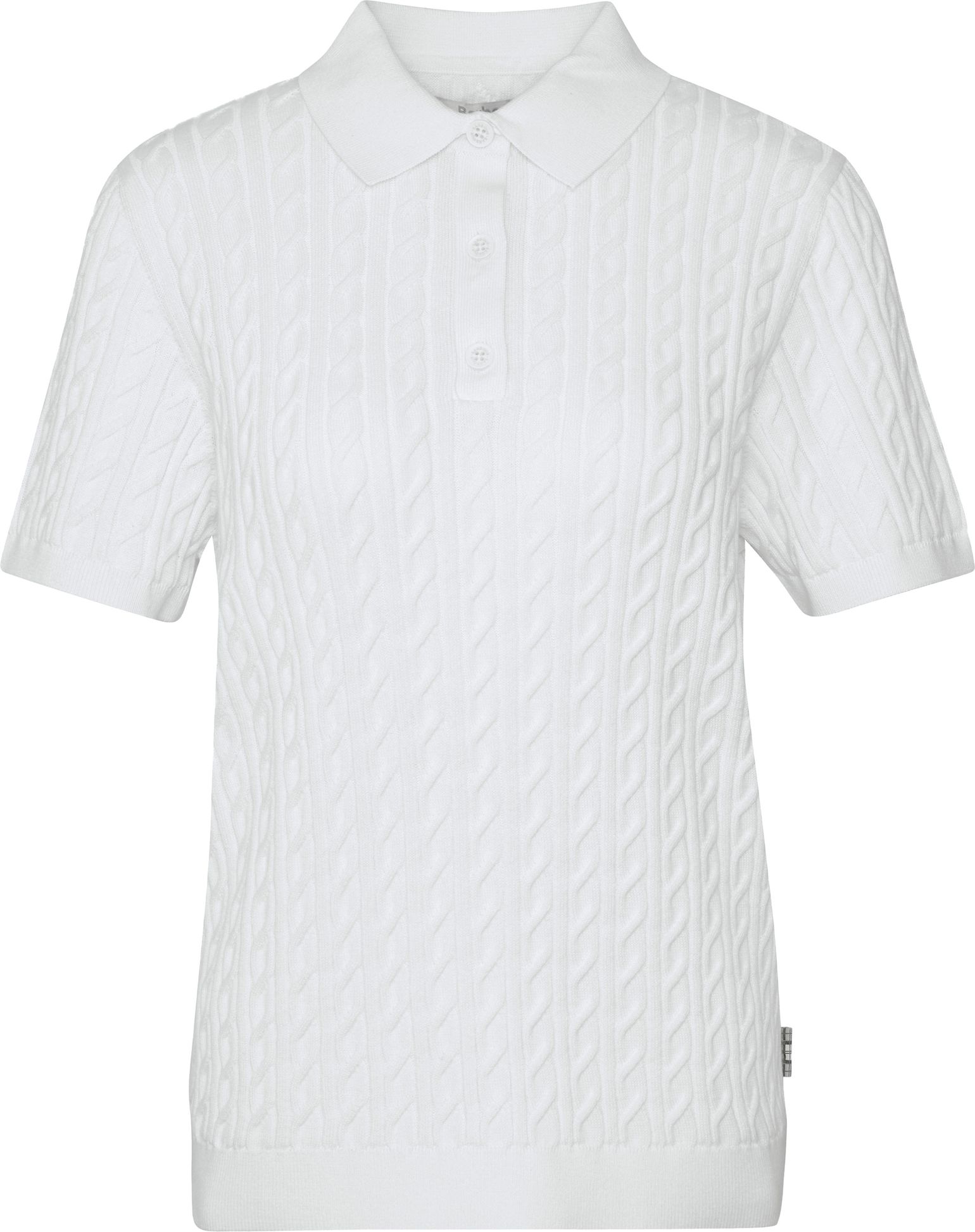 Barbour Women's Barbour Hartland Knitted Polo Jumper Cloud
