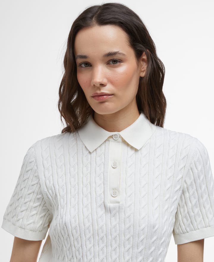 Barbour Women's Barbour Hartland Knitted Polo Jumper Cloud Barbour Barbour Women's Barbour Hartland Knitted Polo Jumper Cloud Barbour