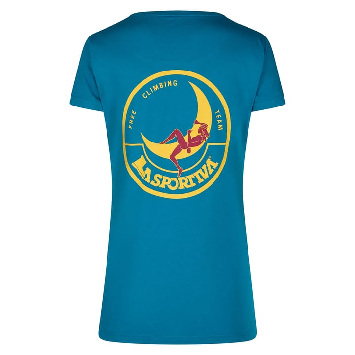 La Sportiva Women's Climbing On The Moon T-Shirt Turchese/Giallo La Sportiva La Sportiva Women's Climbing On The Moon T-Shirt Turchese/Giallo La Sportiva