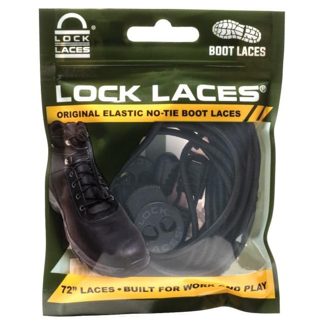 Lock Laces 72" Shoelaces Black