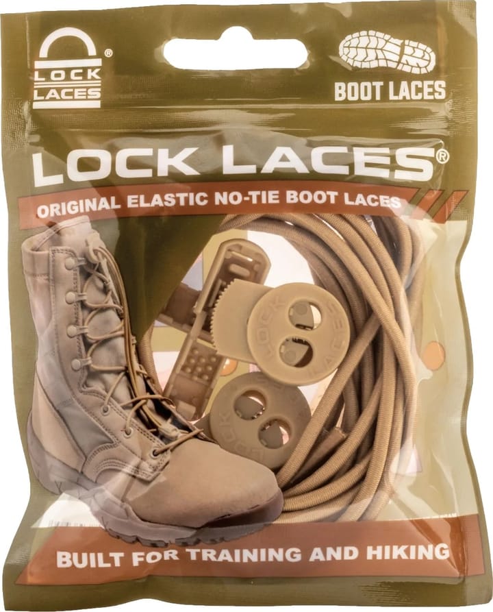 Lock Laces 72" Shoelaces Tan Lock Laces
