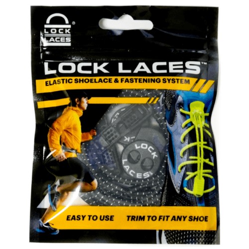 Lock Laces Lock Laces No Tie Shoelaces Black OneSize, Black