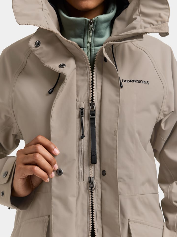 Didriksons Women's Louise Parka Long Ash Brown Didriksons
