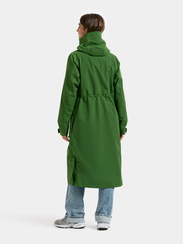 Didriksons Women's Louise Parka Long Velvet Green Didriksons
