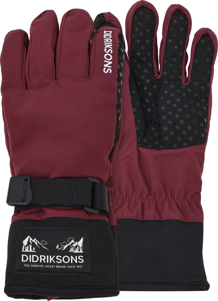 Didriksons Kids' Lovas Five Finger Gloves 2 Anemon Red Didriksons