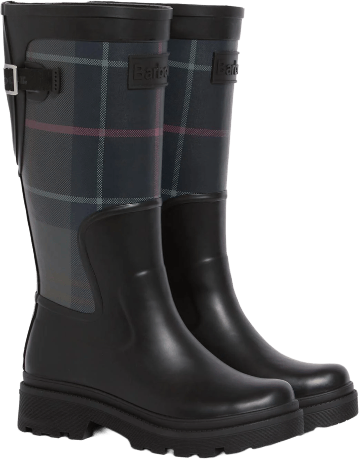 Barbour Women's Dena Tall Well Black/shadow Tartan Barbour