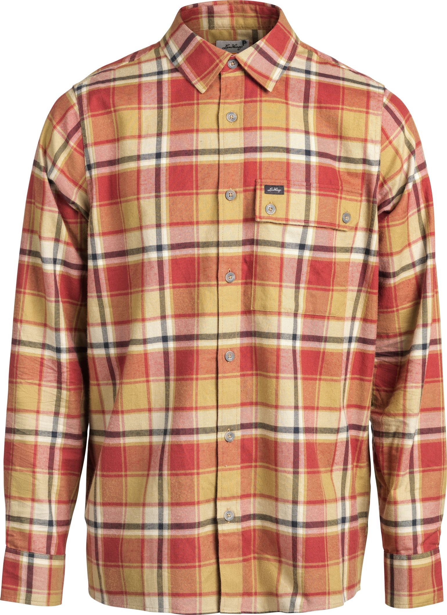 Lundhags Men's Järpen Plaid Flannel Shirt Rosewood