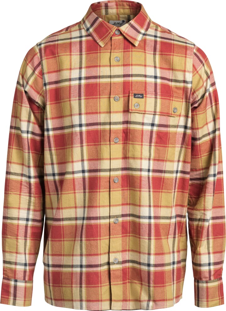 Lundhags Men's Järpen Plaid Flannel Shirt Rosewood Lundhags