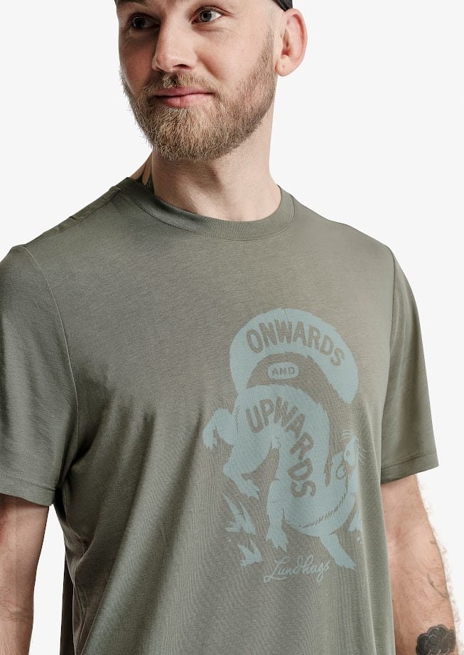 Lundhags Men's Järpen Printed T-Shirt Aloe Green Lundhags