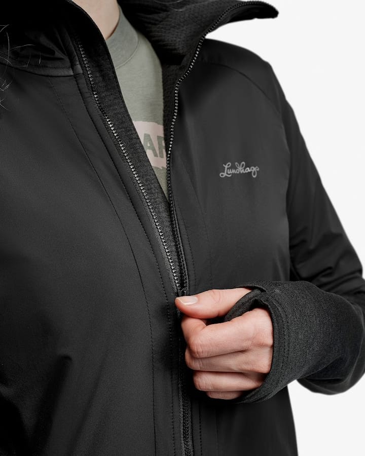 Lundhags Women's Padje Windbreaker Hoodie Black Lundhags