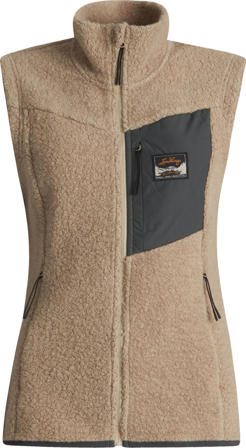 Women's Flok Wool Pile Vest Sand