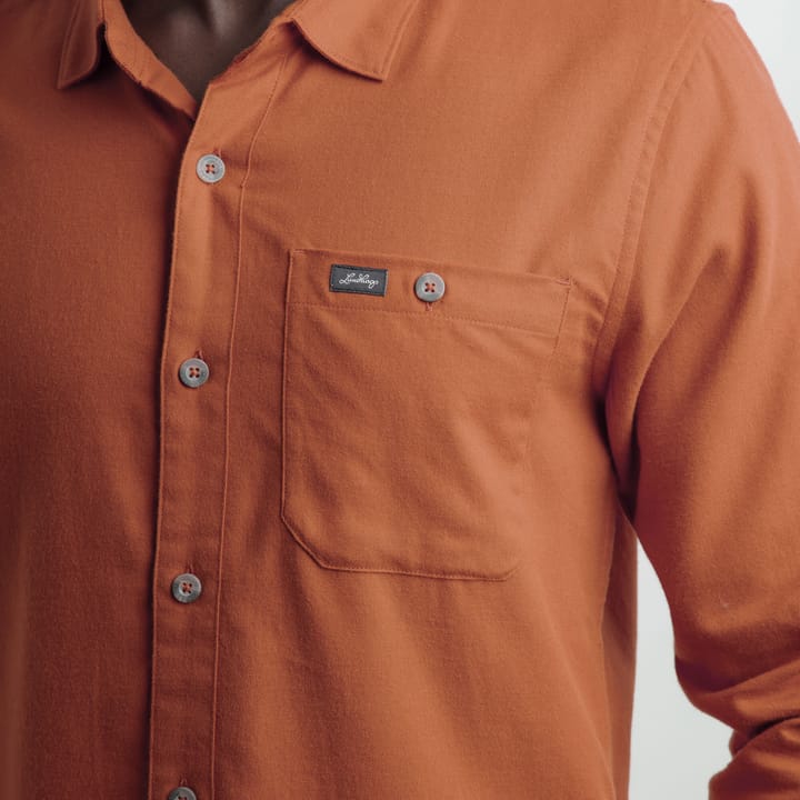 Lundhags Men's Ekren Solid Long Sleeve Shirt Amber Lundhags