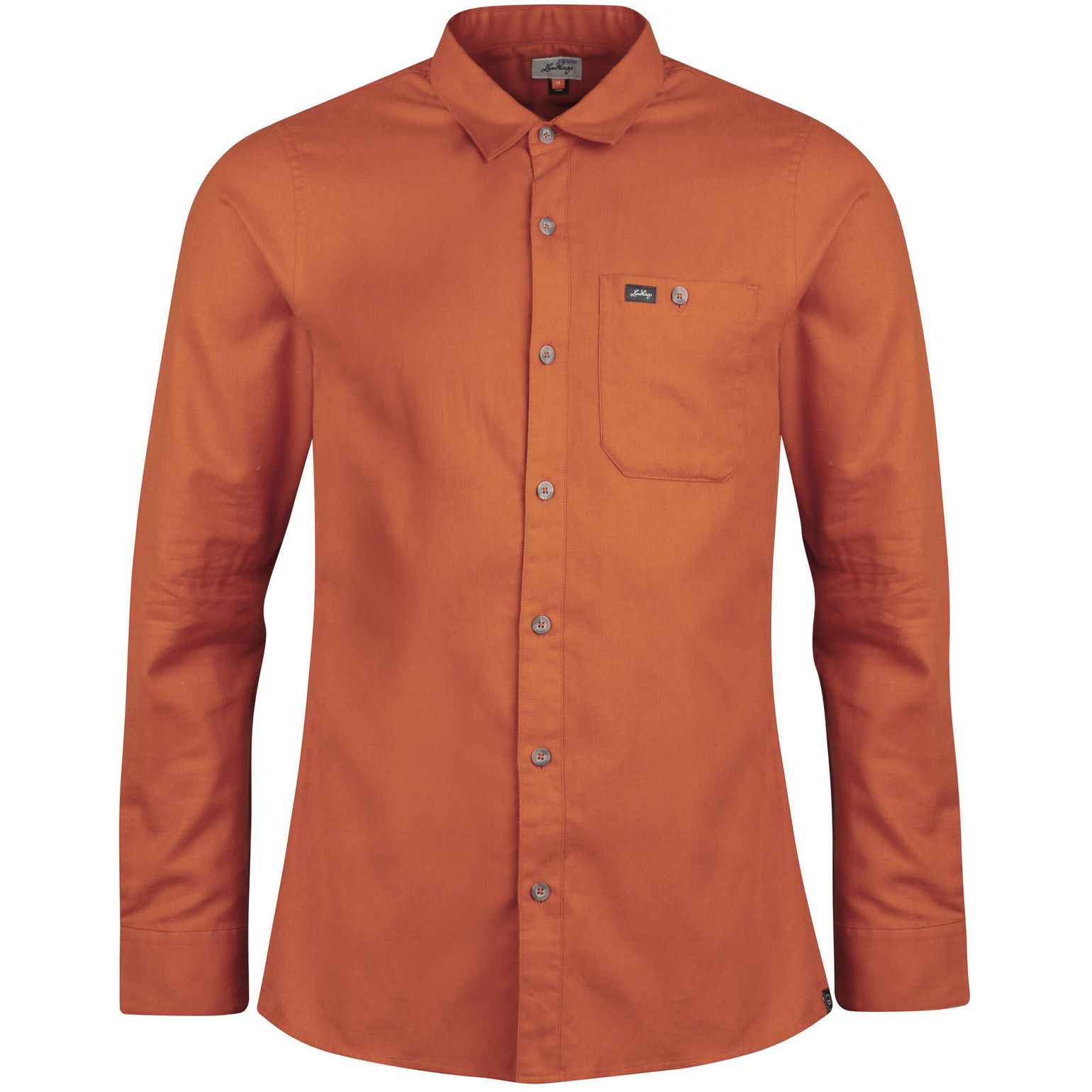 Lundhags Men's Ekren Solid Long Sleeve Shirt Amber