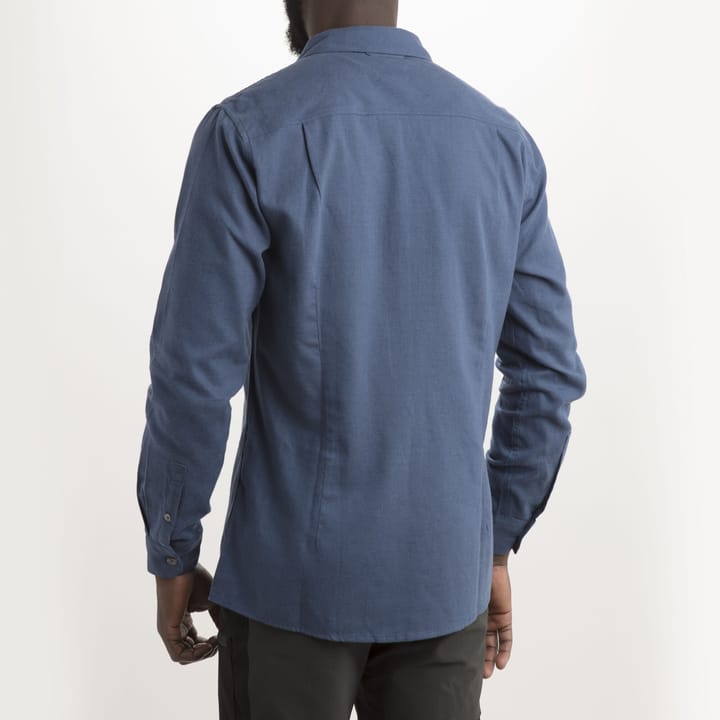 Lundhags Men's Ekren Solid Long Sleeve Shirt Mid Blue Lundhags