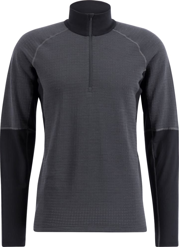 Lundhags Men's Prime Merino Half Zip Charcoal/Black Lundhags