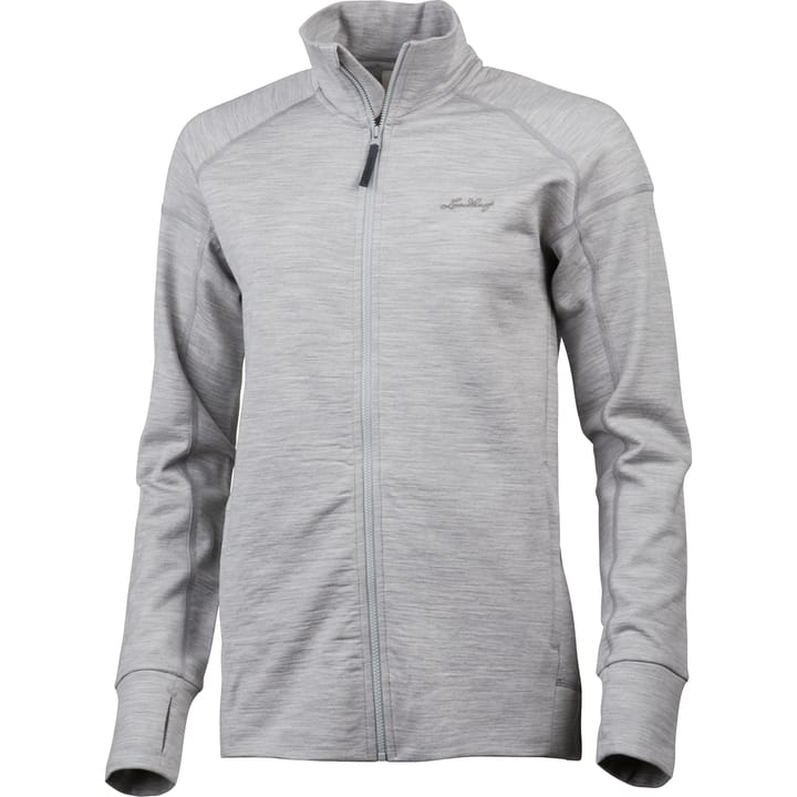 Women's Ullto Merino Full Zip Light Grey Lundhags