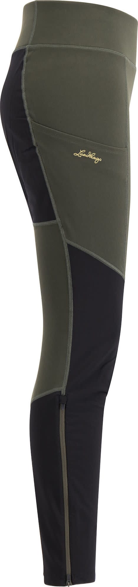 Lundhags Women's Fulu Wool Tights Dark Forest Green/Black Lundhags