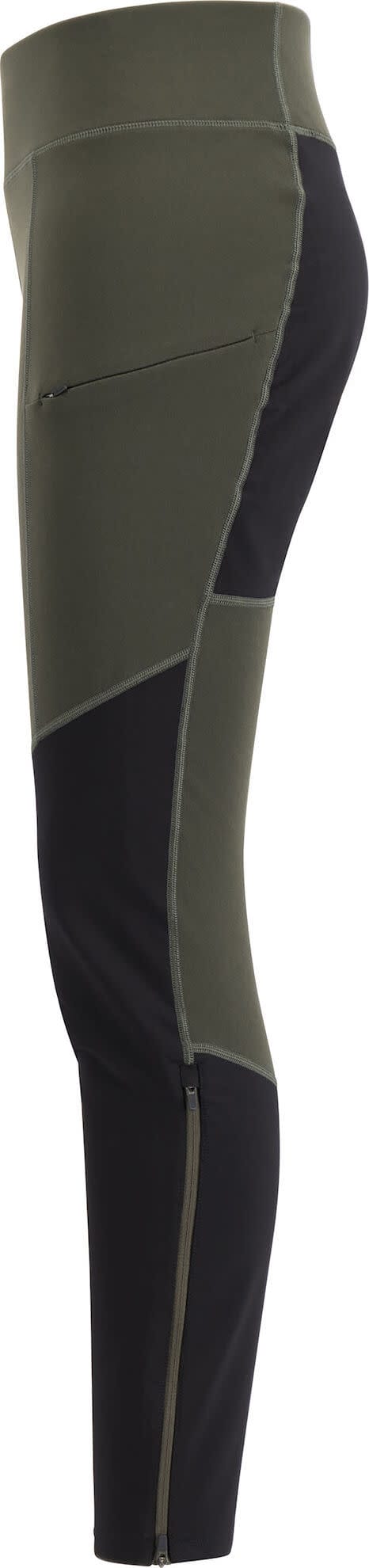 Lundhags Women's Fulu Wool Tights Dark Forest Green/Black Lundhags