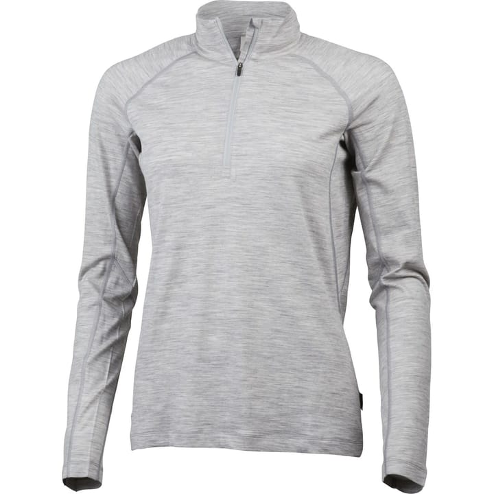 Lundhags Women's Gimmer Merino Light 1/2 Zip Light Grey Lundhags