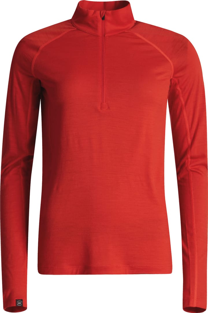 Lundhags Women's Gimmer Merino Light 1/2 Zip Lively Red Lundhags