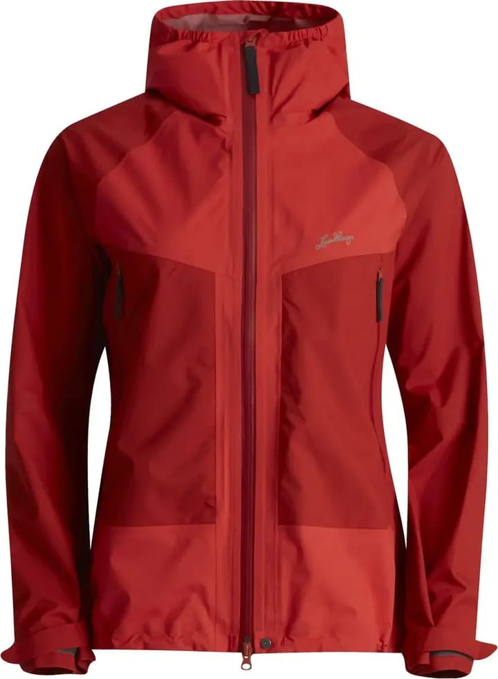 Women's Padje Light Waterproof Jacket Lively Red/Mellow Red Lundhags