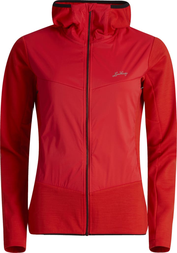 Lundhags Women's Padje Merino Block Hoodie Lively Red Lundhags