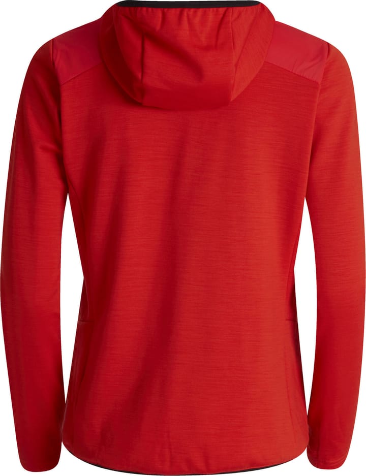 Lundhags Women's Padje Merino Block Hoodie  Lively Red Lundhags