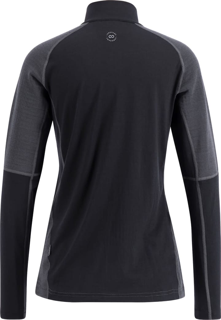 Lundhags Women's Prime Merino Half Zip Charcoal/Black Lundhags