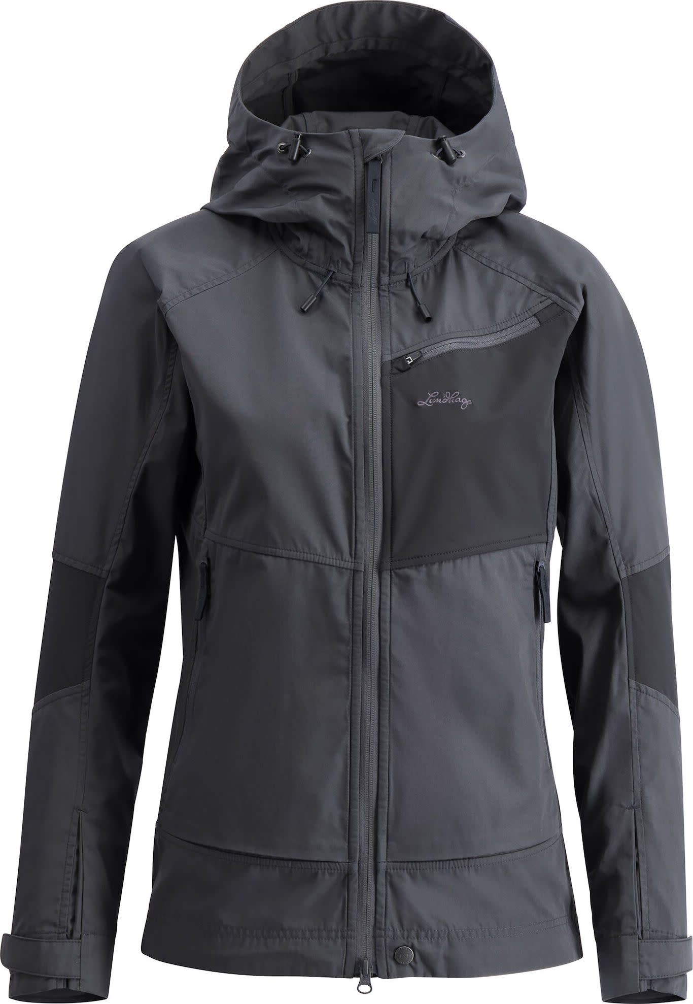 Lundhags Women's Tived Stretch Hybrid Jacket Granite/Charcoal Ovadderade friluftsjackor S
