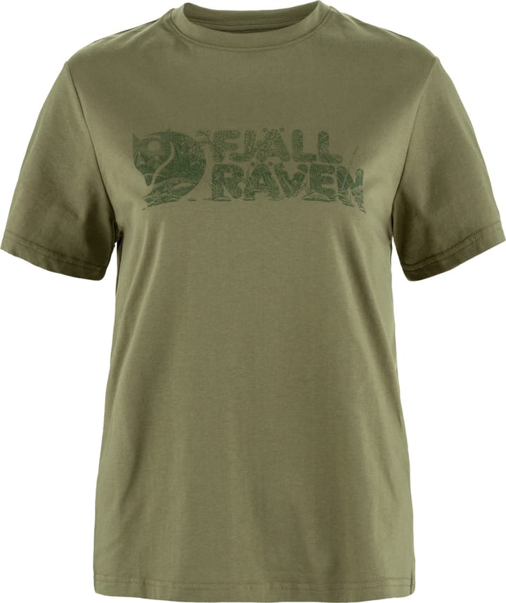 Fjällräven Women's Lush Logo T-Shirt Green Fjällräven
