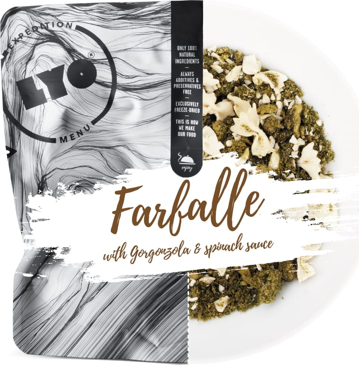 Lyofood Farfalle With Gorgonzola And Spinach Sauce Small Pack 370g NoColour Lyofood