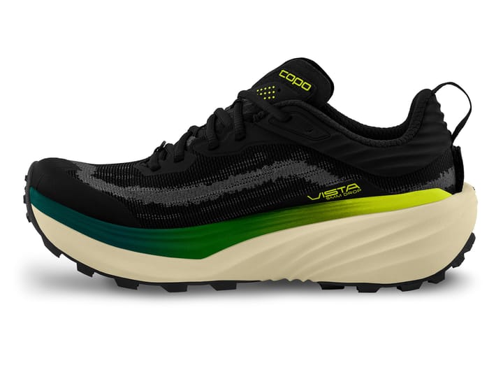 Topo Athletic Men's Vista Wide Black/lime Topo Athletic
