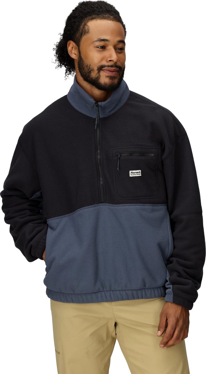 Marmot Men's Retro Rocklin 1/2 Zip Black/thunderhead Marmot Marmot Men's Retro Rocklin 1/2 Zip Black/thunderhead Marmot