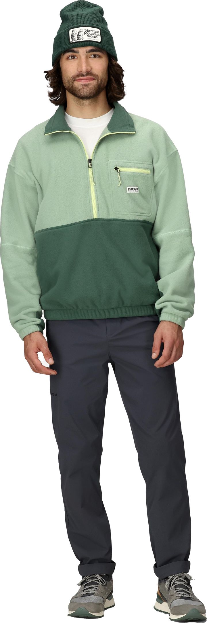 Marmot Men's Retro Rocklin 1/2 Zip Agate Green/juniper Green Marmot