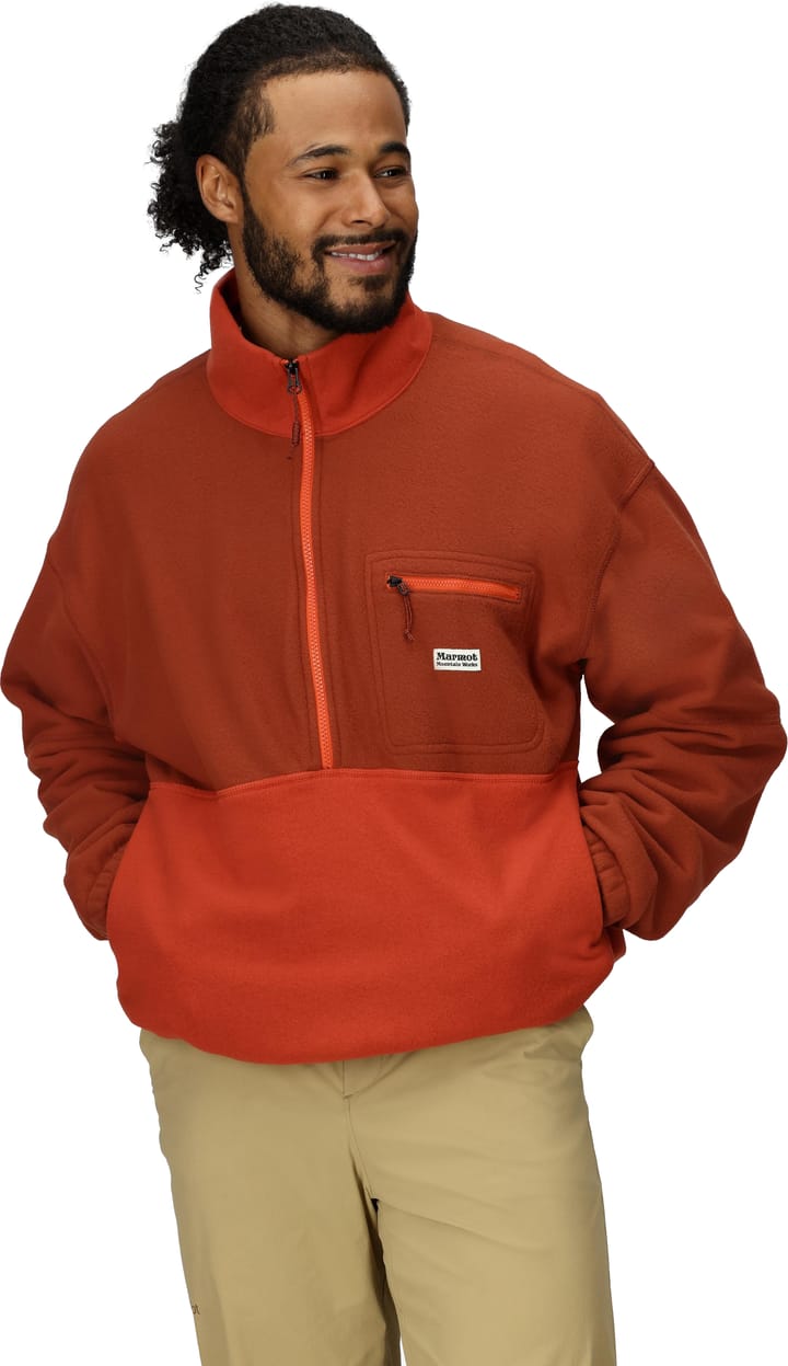 Marmot Men's Retro Rocklin 1/2 Zip Pecan/sumac Marmot Marmot Men's Retro Rocklin 1/2 Zip Pecan/sumac Marmot