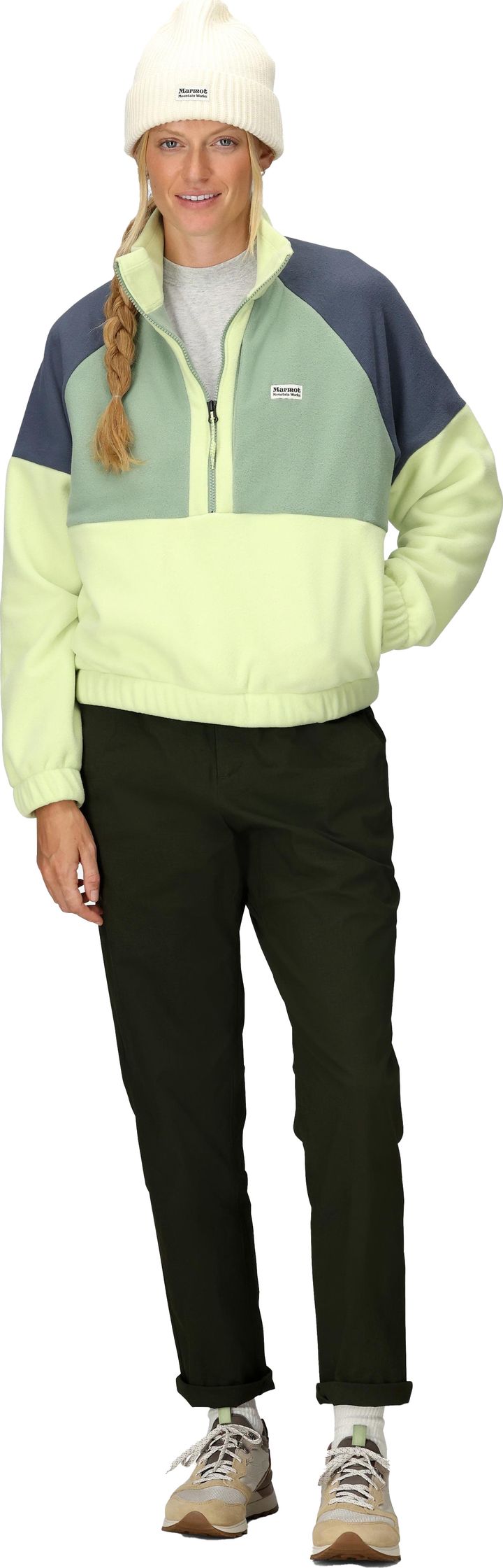 Marmot Women's Retro Rocklin 1/2 Zip Matcha/agate Green/thunderhead Marmot