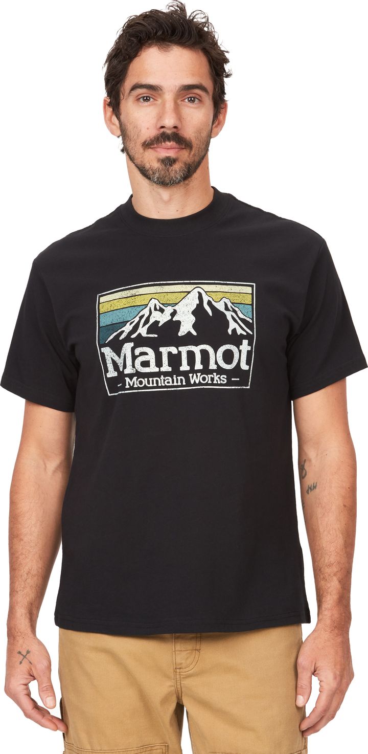 Marmot Men's MMW Gradient Tee Ss Black Marmot Marmot Men's MMW Gradient Tee Ss Black Marmot
