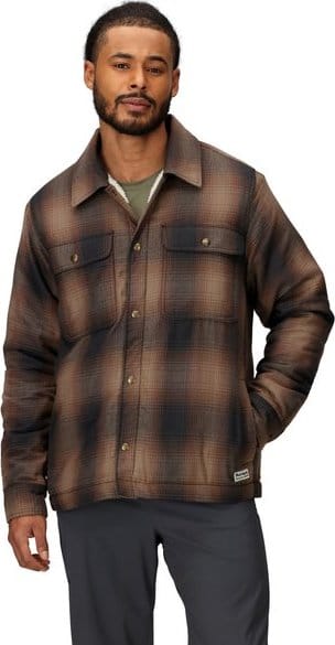 Marmot Men's Ridgefield Sherpa Flannel Shirt Jacket Black Marmot