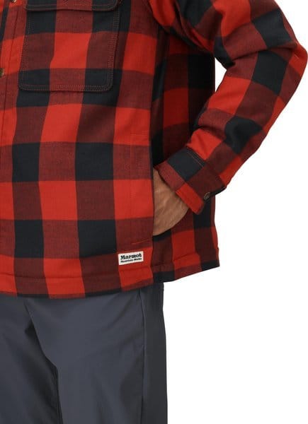 Marmot Men's Ridgefield Sherpa Flannel Shirt Jacket Sumac Marmot