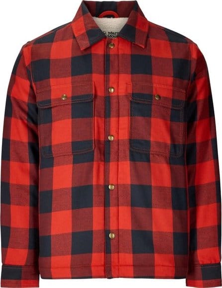 Marmot Men's Ridgefield Sherpa Flannel Shirt Jacket Sumac Marmot